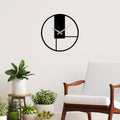 Mondrian Modern Metal Duvar Saati - Siyah