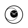Spiral Modern Metal Duvar Saati - Siyah