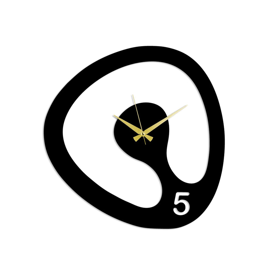 Organik Damlacik Metal Duvar Saati - Siyah