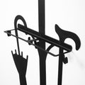 Klasik Semsiyelikli Metal Portmanto - Siyah