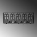 Kemer Desenli Metal Duvar Askılığı - Siyah