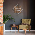 Prada Marfa Gumus Cerceveli Ahsap Metal Pano - Kahve