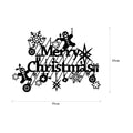 Merry Christmas Kompozisyon Metal Duvar Apligi - Siyah