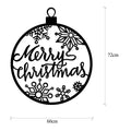 Merry Christmas Yazili Metal Duvar Apligi - Siyah