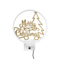 Merry Christmas Yazili Metal Duvar Apligi - Beyaz