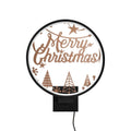 Merry Christmas Yildizli Metal Duvar Apligi - Siyah