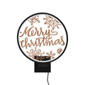 Merry Christmas Kar Taneli Metal Duvar Apligi - Siyah