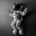 Astronot Polyester Duvar Susu - Gumus