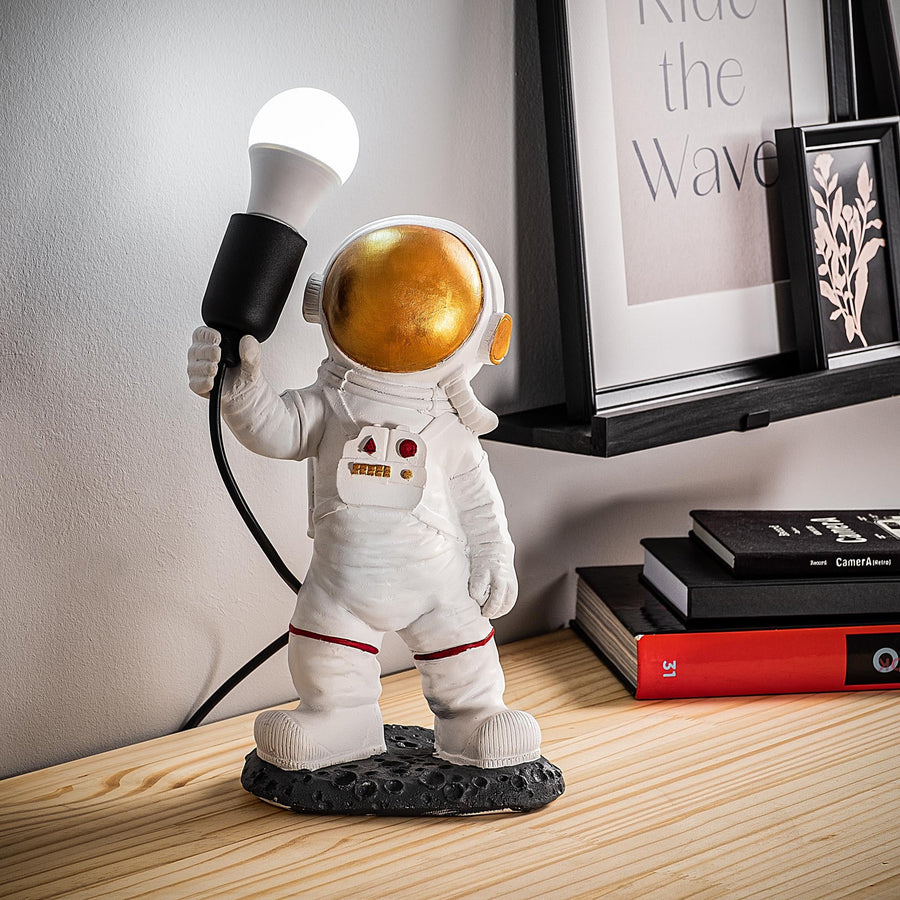 Astronot Polyester Masa Lambasi - Beyaz