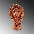 Aslan Basi Polyester Heykel - Bakir
