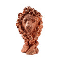 Aslan Basi Polyester Heykel - Bakir