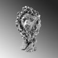 Aslan Modern Polyester Heykel - Gumus