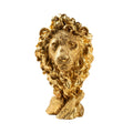 Aslan Basi Polyester Heykel - Altin