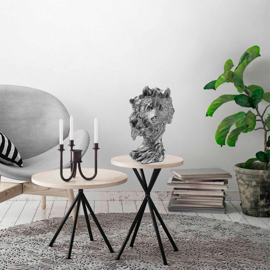 Ayı Modern Polyester Heykel - Gumus