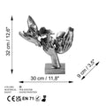 Cift Yuz Soyut Polyester Heykel - Gumus