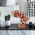 Uc Yuz Modern Polyester Heykel - Bakir