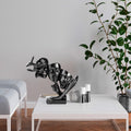 Uc Yuz Modern Polyester Heykel - Antrasit