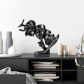 Uc Yuz Modern Polyester Heykel - Antrasit