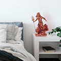 Poseidon Mitolojik Polyester Heykel - Bakir