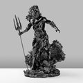 Poseidon Mitolojik Polyester Heykel - Siyah