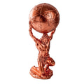 Atlas Dunya Mitolojik Polyester Heykel - Bakir