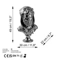 Herakles Aslan Baslikli Polyester Bust - Gumus