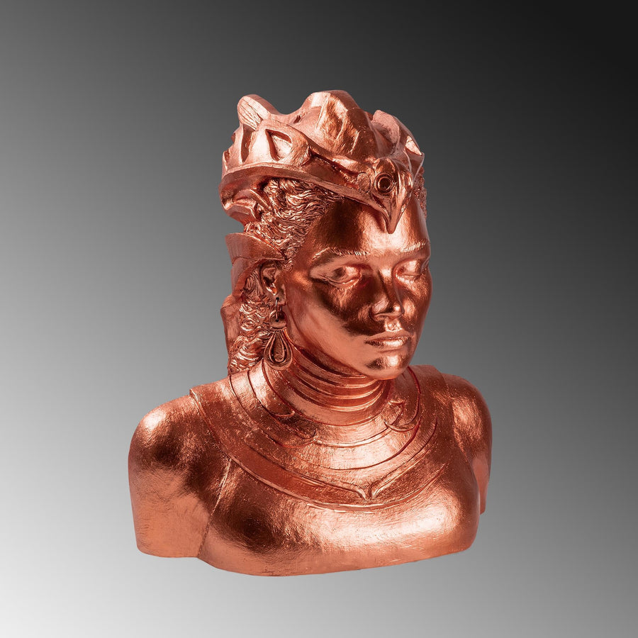 Tribal Kral Taci Polyester Bust - Bakir