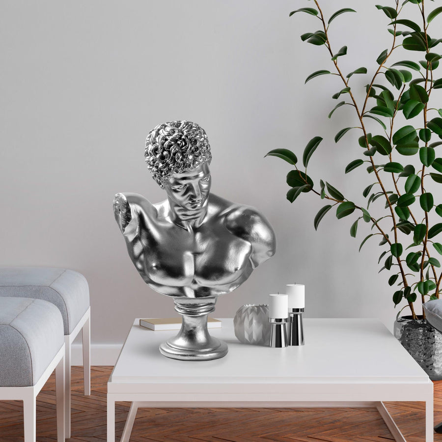 Atletik Erkek Klasik Polyester Bust - Gumus