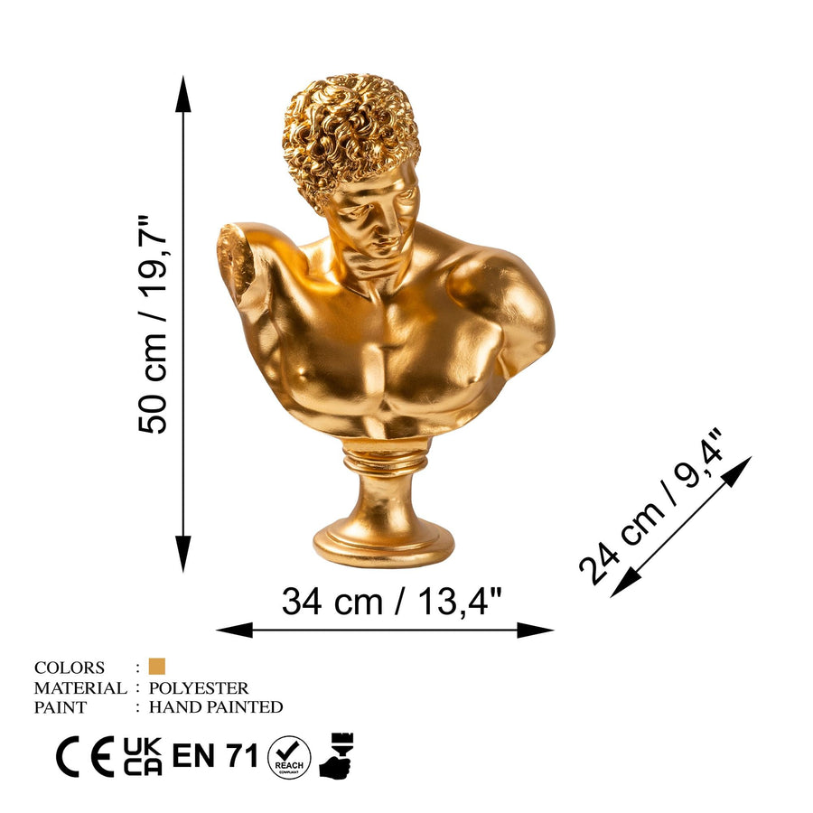 Atletik Erkek Klasik Polyester Bust - Altin