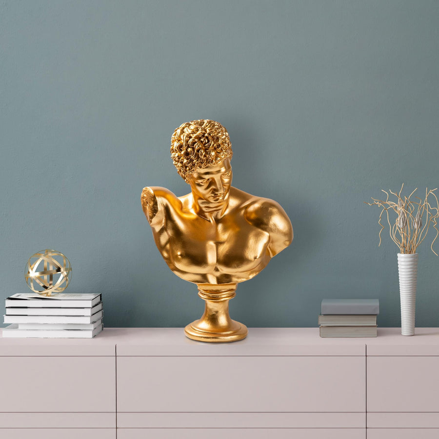 Atletik Erkek Klasik Polyester Bust - Altin