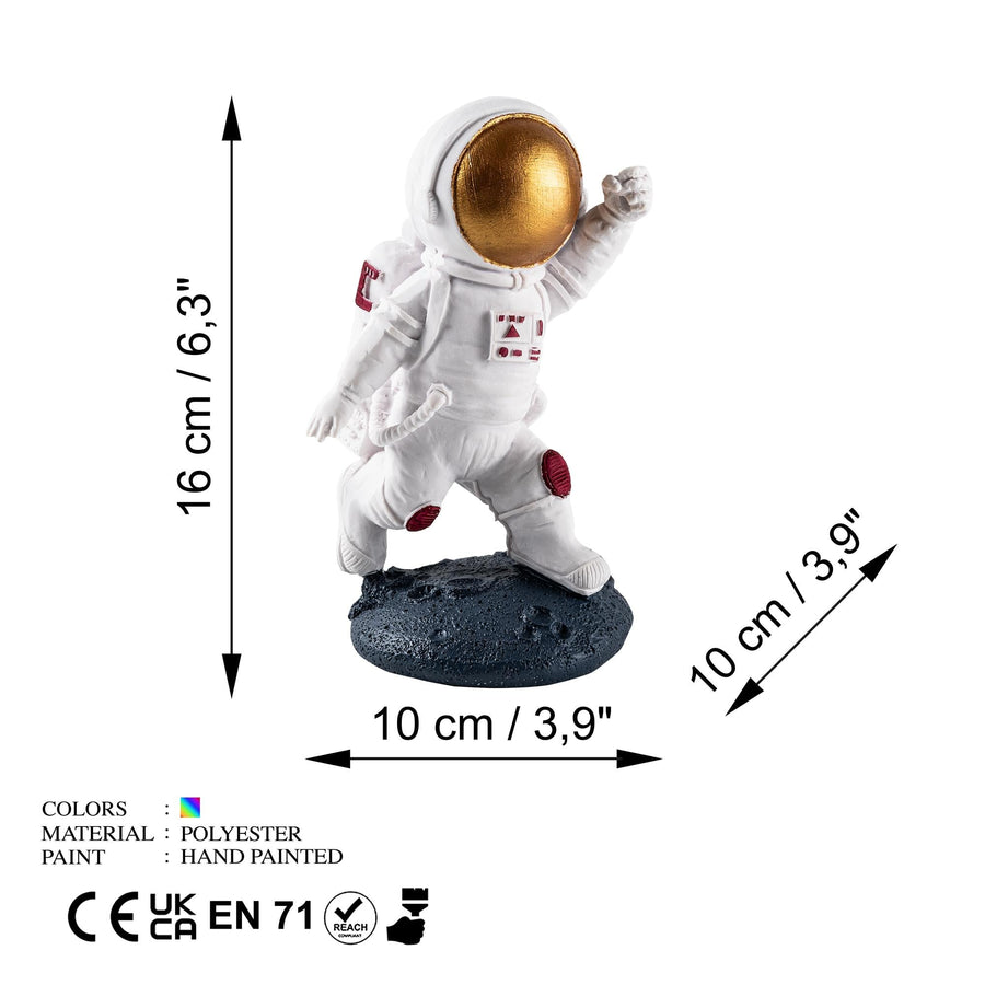 Astronot Polyester Heykel - Beyaz