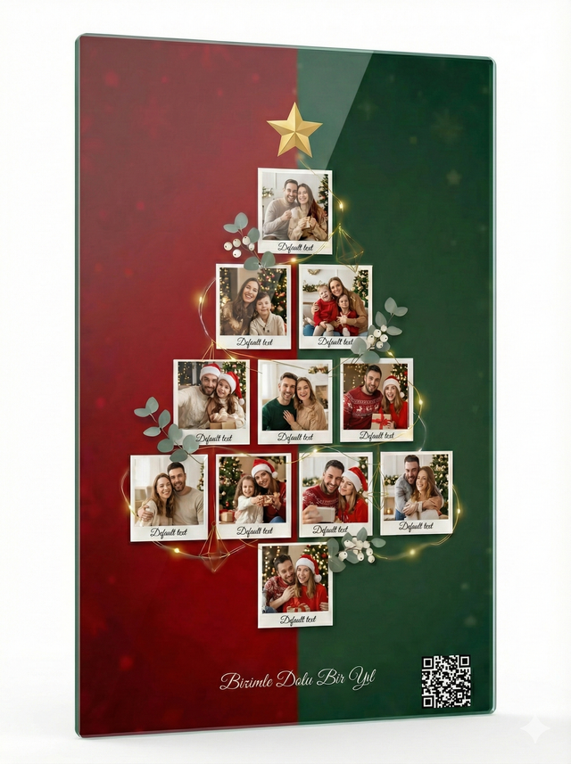 🎁 Yeni Yıl Cam Tablo | 🎄 Aileye & Sevgiliye Özel Hediye