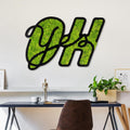 OH Yazili Yosun Metal Duvar Panosu - Yesil