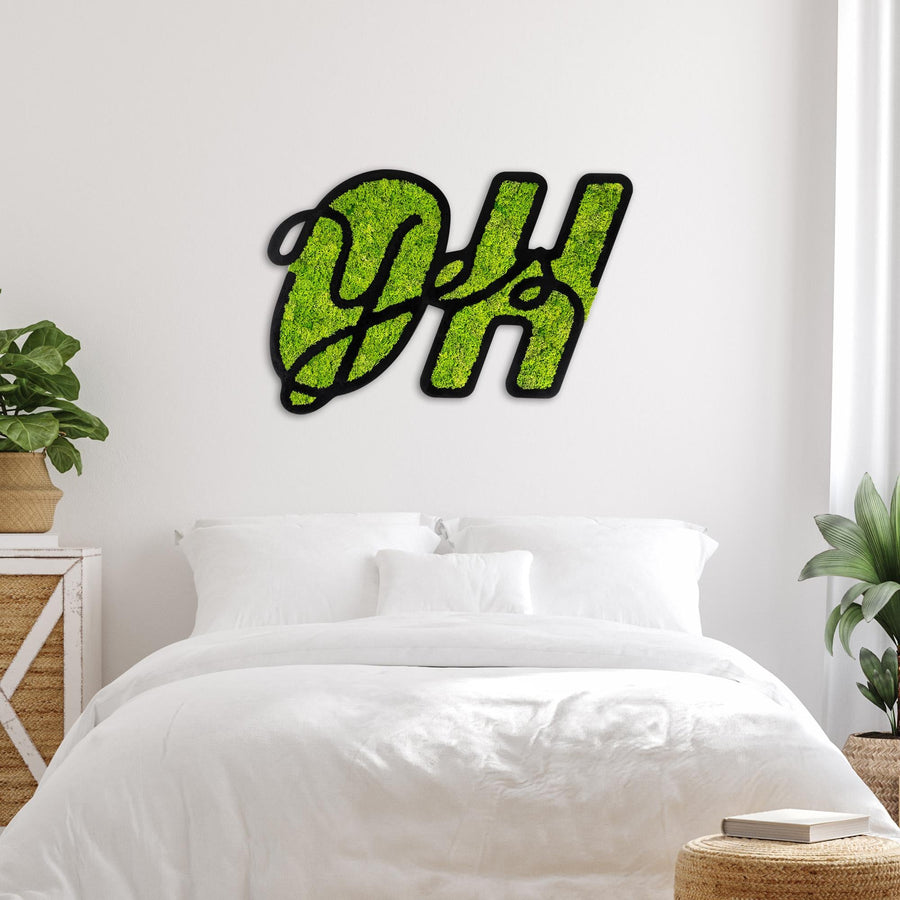 OH Yazili Yosun Metal Duvar Panosu - Yesil