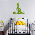 Music Nota Yosun Metal Duvar Panosu - Yesil