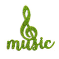 Music Nota Yosun Metal Duvar Panosu - Yesil