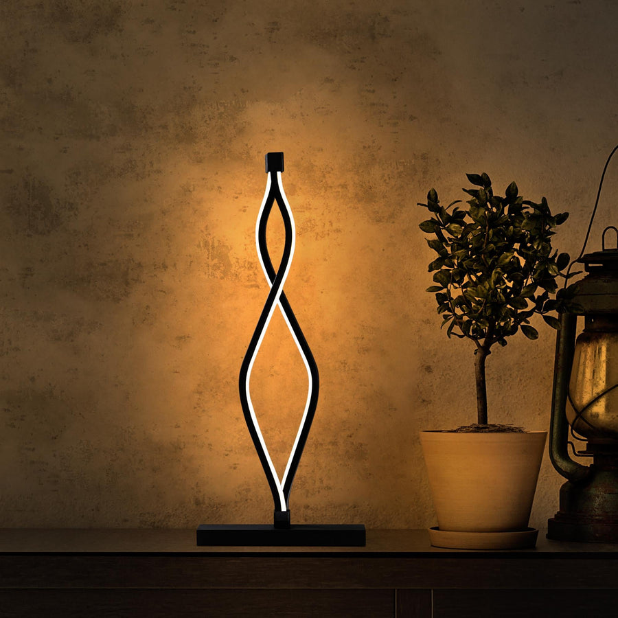 Sarmal LED Masa Lambası - Siyah