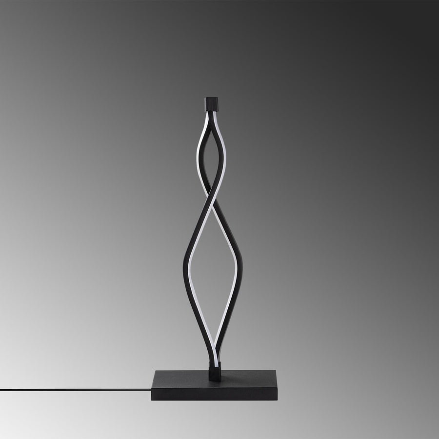 Sarmal LED Masa Lambası - Siyah