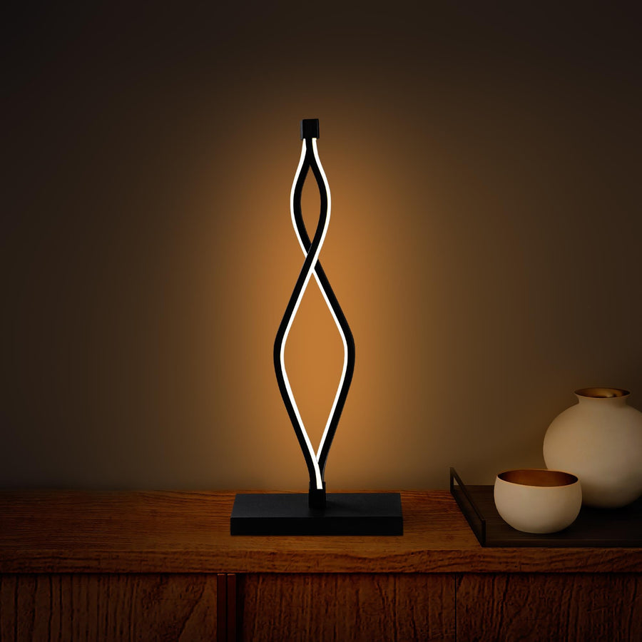 Sarmal LED Masa Lambası - Siyah