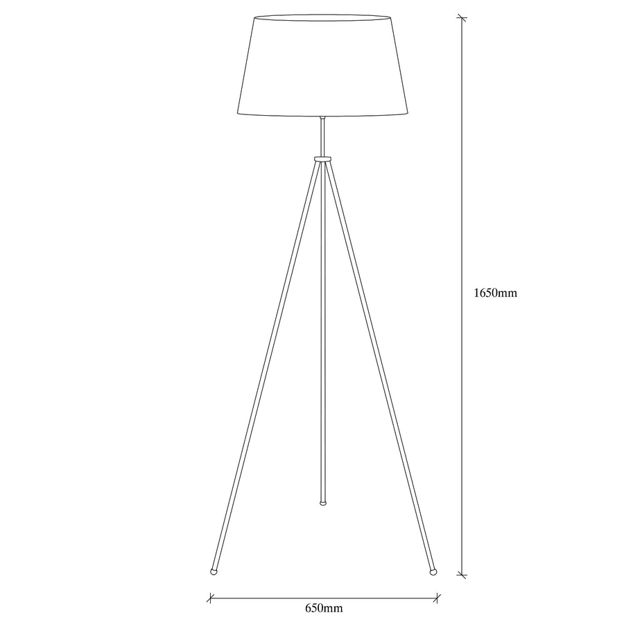 Tripod Metal Lambader - Kahve
