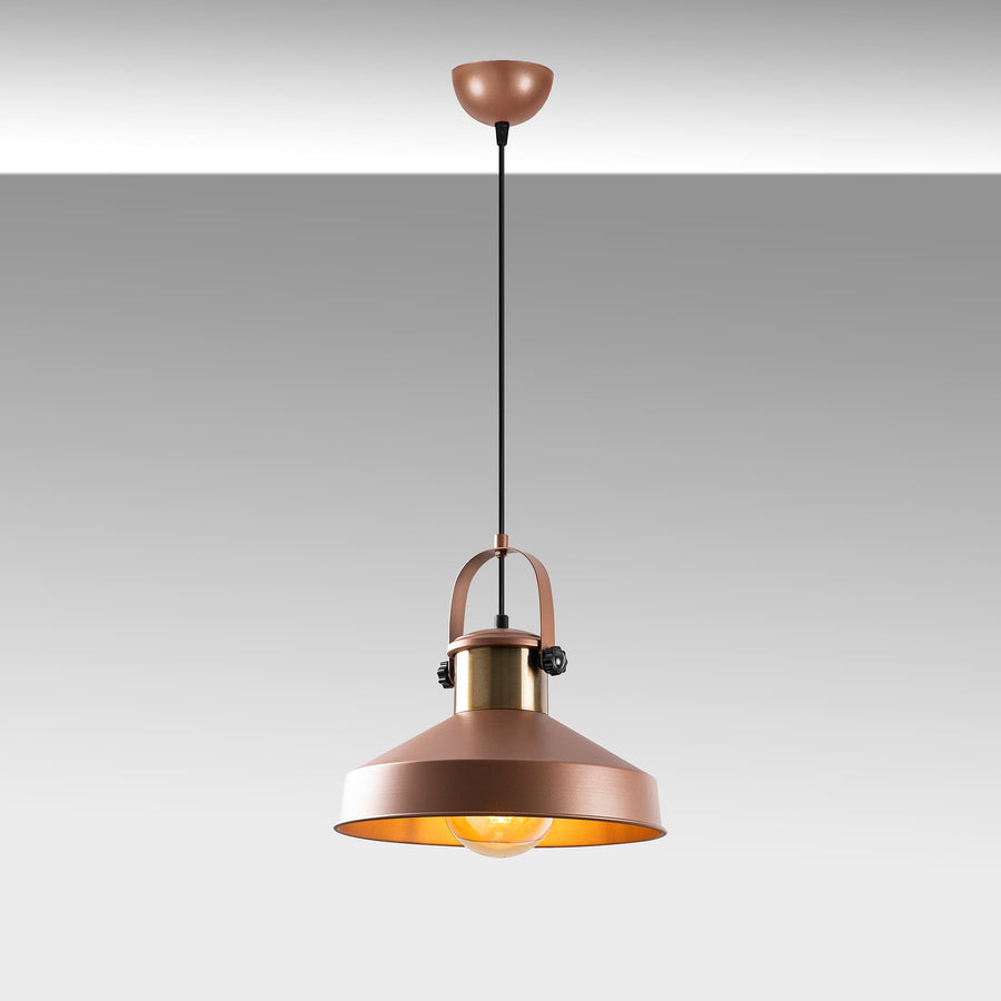 Tutacaklı Barn Metal Tekli Sarkıt - Bakır