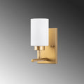 Altin Metal Silindir Cam Tekli Aplik - Altin