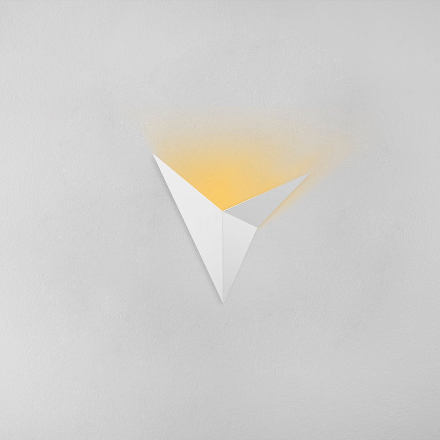 Geometrik Metal Tekli Duvar Apliği - Beyaz
