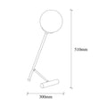 Küre Camlı Eğik Metal Masa Lambası - Altın