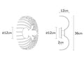 Spiral Tel Tekli Aplik Metal - Siyah