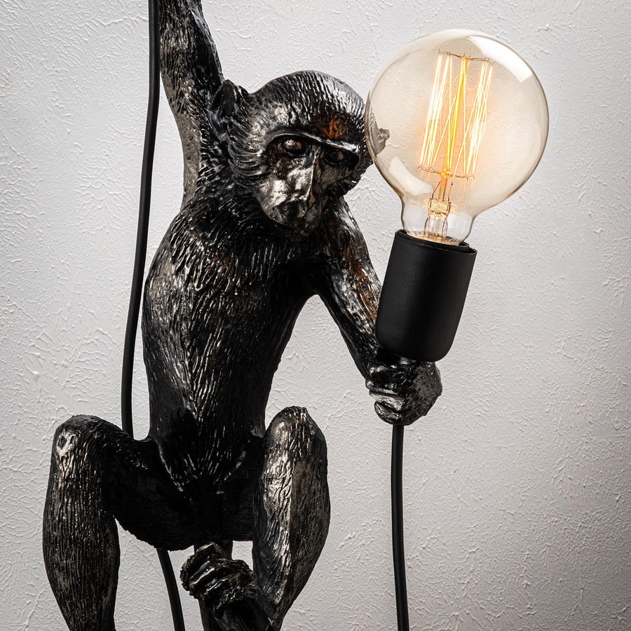 Maymun Polyester Duvar Apligi - Siyah