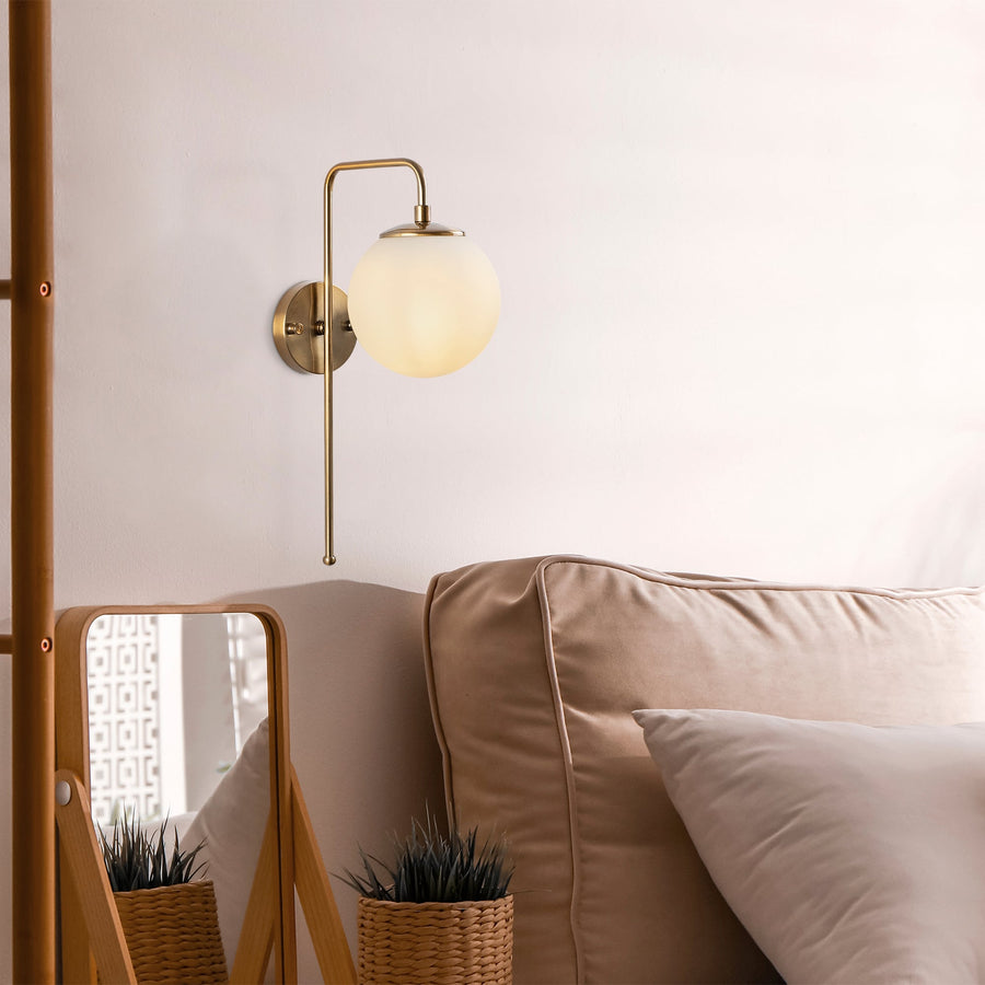 Cam Küre Tekli Aplik Uzun Kol Opal - Altin
