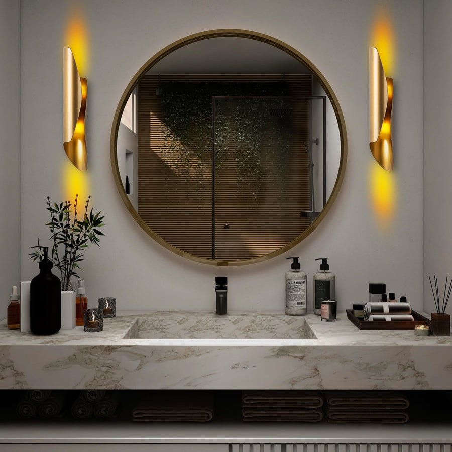Flare Modern Metal Tekli Aplik - Altin