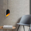Metal Tekli Sivama Sarkıt Oval Şapka - Siyah