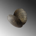 Dokulu Oval Aplik - Siyah